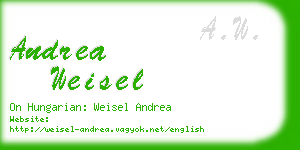 andrea weisel business card